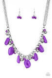 Paparazzi VINTAGE VAULT "Grand Canyon Grotto" Purple Necklace & Earring Set Paparazzi Jewelry