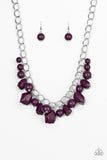 Paparazzi VINTAGE VAULT "Gorgeously Globetrotter" Purple Necklace & Earring Set Paparazzi Jewelry