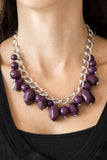 Paparazzi VINTAGE VAULT "Gorgeously Globetrotter" Purple Necklace & Earring Set Paparazzi Jewelry