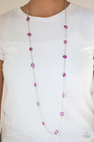 Paparazzi "Glassy Glamorous" Purple Necklace & Earring Set Paparazzi Jewelry