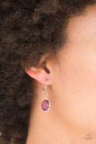 Paparazzi "Glassy Glamorous" Purple Necklace & Earring Set Paparazzi Jewelry