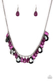 Paparazzi VINTAGE VAULT "Hurricane Season" Purple Necklace & Earring Set Paparazzi Jewelry