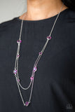 Paparazzi VINTAGE VAULT "Raise Your Glass" Purple Necklace & Earring Set Paparazzi Jewelry