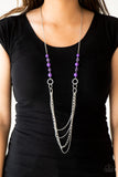 Paparazzi VINTAGE VAULT "Vividly Vivid" Purple Necklace & Earring Set Paparazzi Jewelry