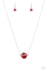 Paparazzi "Rose-Colored Glasses" Red Necklace & Earring Set Paparazzi Jewelry
