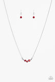 Paparazzi VINTAGE VAULT "Sparkling Stargazer" Red Necklace & Earring Set Paparazzi Jewelry