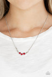 Paparazzi VINTAGE VAULT "Sparkling Stargazer" Red Necklace & Earring Set Paparazzi Jewelry