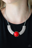 Paparazzi "Egyptian Spell" Red Necklace & Earring Set Paparazzi Jewelry