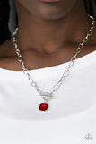 Paparazzi "Dynamite Dazzle" Red Necklace & Earring Set Paparazzi Jewelry