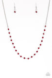Paparazzi "Party Like A Princess" Red Necklace & Earring Set Paparazzi Jewelry