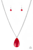Paparazzi VINTAGE VAULT "So Pop-YOU-lar" Red Necklace & Earring Set Paparazzi Jewelry