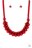 Paparazzi "Caribbean Cover Girl" Red Necklace & Earring Set Paparazzi Jewelry