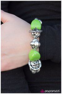 Paparazzi "Touching Base" Green Bracelet Paparazzi Jewelry