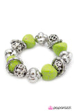 Paparazzi "Touching Base" Green Bracelet Paparazzi Jewelry