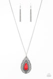 Paparazzi VINTAGE VAULT "Sedona Solstice" Red Necklace & Earring Set Paparazzi Jewelry