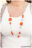 Paparazzi "Let Me Elaborate" Orange Necklace & Earring Set Paparazzi Jewelry