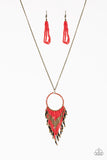 Paparazzi "Badlands Beauty" Red Necklace & Earring Set Paparazzi Jewelry