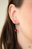 Paparazzi "Voyager Vibes" Red Necklace & Earring Set Paparazzi Jewelry