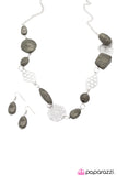 Paparazzi "Let Me Elaborate" Silver Necklace & Earring Set Paparazzi Jewelry