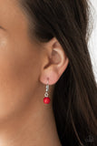 Paparazzi VINTAGE VAULT "Flirty Foxtrot" Red Necklace & Earring Set Paparazzi Jewelry
