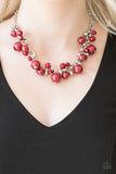 Paparazzi VINTAGE VAULT "The Upstater" Red Necklace & Earring Set Paparazzi Jewelry