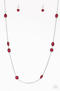 Paparazzi "Pacific Piers" Red Necklace & Earring Set Paparazzi Jewelry