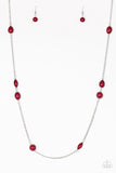 Paparazzi "Pacific Piers" Red Necklace & Earring Set Paparazzi Jewelry