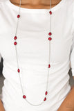 Paparazzi "Pacific Piers" Red Necklace & Earring Set Paparazzi Jewelry