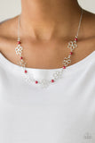Paparazzi VINTAGE VAULT "Always Abloom" Red Necklace & Earring Set Paparazzi Jewelry