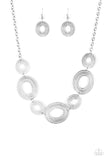 Paparazzi "Basically Baltic" Silver Necklace & Earring Set Paparazzi Jewelry