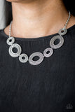 Paparazzi "Basically Baltic" Silver Necklace & Earring Set Paparazzi Jewelry