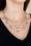 Paparazzi "Top ZEN" Silver Necklace & Earring Set Paparazzi Jewelry
