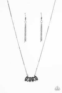 Paparazzi VINTAGE VAULT "Deco Decadence" Silver Necklace & Earring Set Paparazzi Jewelry