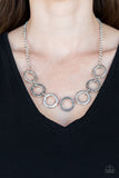 Paparazzi VINTAGE VAULT "Modern Day Madonna" Silver Necklace & Earring Set Paparazzi Jewelry