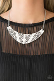 Paparazzi VINTAGE VAULT "Terra Trailbreaker" Silver Necklace & Earring Set Paparazzi Jewelry