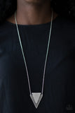 Paparazzi VINTAGE VAULT "Ancient Arrow" Silver Necklace & Earring Set Paparazzi Jewelry
