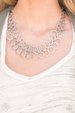 Paparazzi "Metro Maven" FASHION FIX Silver Necklace & Earring Set Paparazzi Jewelry