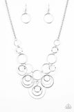 Paparazzi VINTAGE VAULT "Break The Cycle" Silver Necklace & Earring Set Paparazzi Jewelry