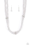 Paparazzi "Put On Your Party Dress" Silver Necklace & Earring Set Paparazzi Jewelry