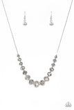 Paparazzi VINTAGE VAULT "Crystal Carriages" Silver Necklace & Earring Set Paparazzi Jewelry