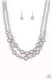 Paparazzi "The More The Modest" Silver Necklace & Earring Set Paparazzi Jewelry