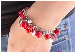Paparazzi "A Nighttime Stroll" Red Bracelet Paparazzi Jewelry