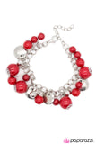 Paparazzi "A Nighttime Stroll" Red Bracelet Paparazzi Jewelry