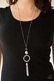 Paparazzi "Bold Balancing Act" Silver Necklace & Earring Set Paparazzi Jewelry