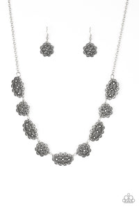 Paparazzi VINTAGE VAULT "Vintage Vogue" Silver Necklace & Earring Set Paparazzi Jewelry