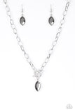 Paparazzi VINTAGE VAULT "Club Sparkle" Silver Necklace & Earring Set Paparazzi Jewelry
