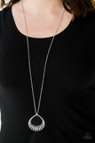 Paparazzi VINTAGE VAULT "Prehistoric Drama" Silver Necklace & Earring Set Paparazzi Jewelry
