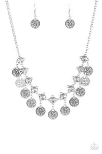 Paparazzi "Walk The Plank" Silver Necklace & Earring Set Paparazzi Jewelry