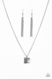 Paparazzi "Own Your Journey" Silver Engraved Pendant Necklace & Earring Set Paparazzi Jewelry