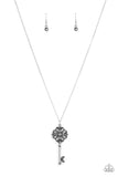 Paparazzi VINTAGE VAULT "Got It On Lock" Silver Necklace & Earring Set Paparazzi Jewelry